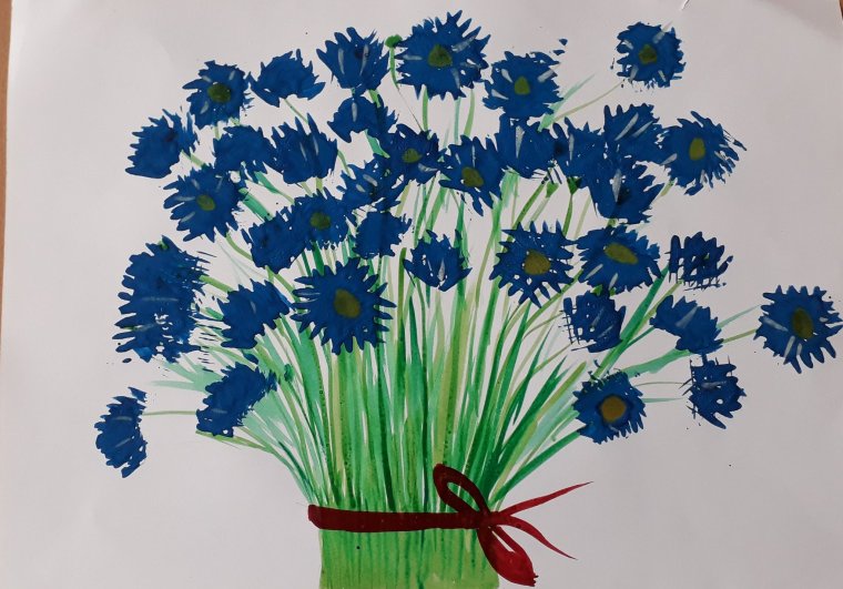 Рисование цветов в разных техниках