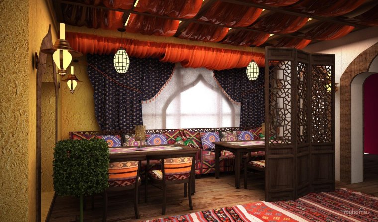 Летняя кухня в узбекском стиле