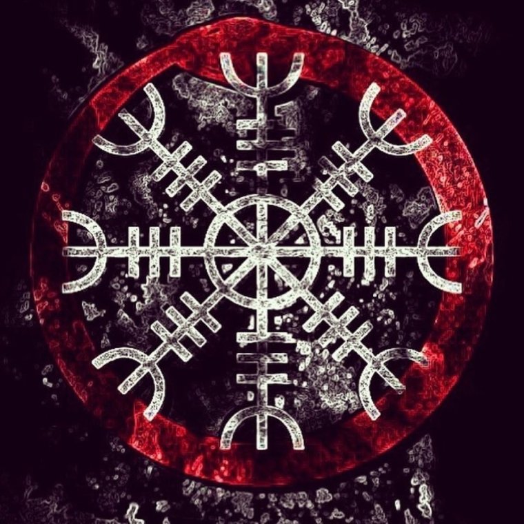 Шлем ужаса Агисхьяльм тату