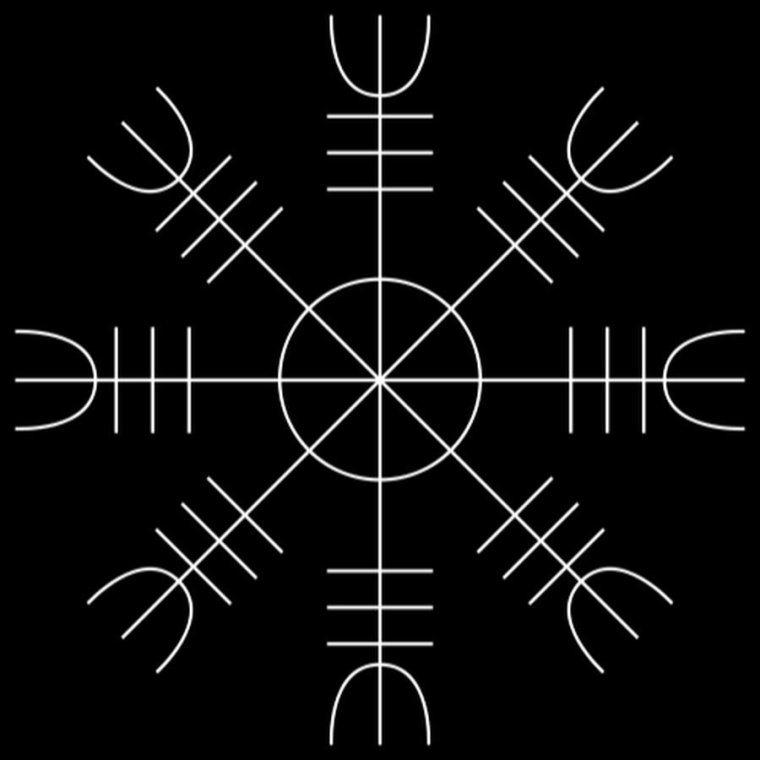 Шлем ужаса Агисхьяльм тату