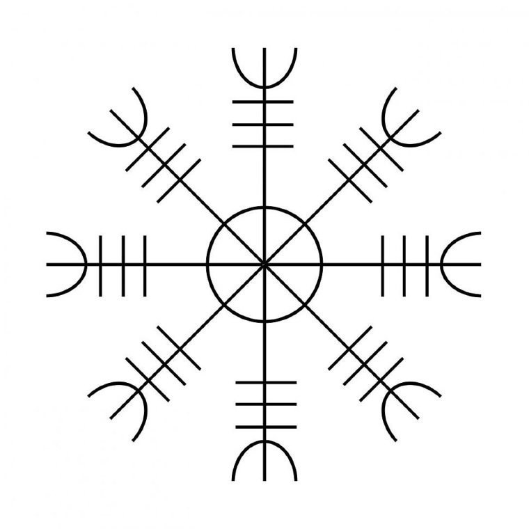 Шлем ужаса Агисхьяльм тату