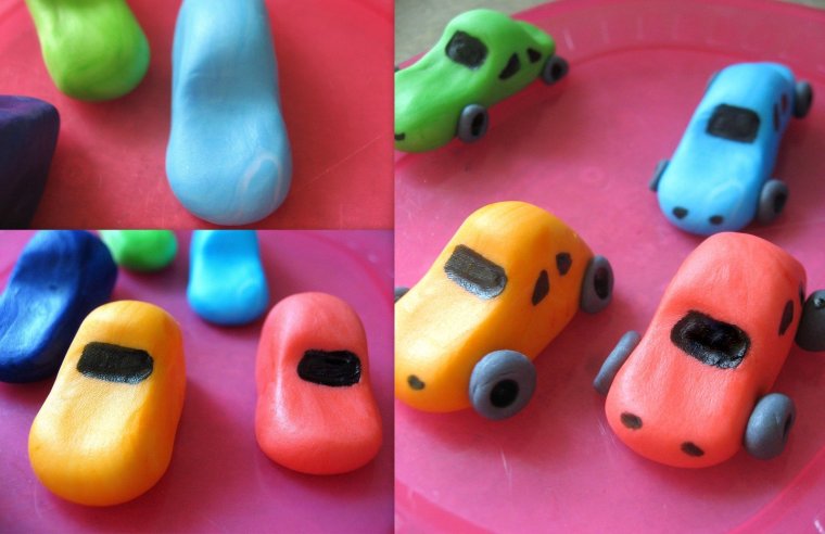 Машина из воздушного пластилина