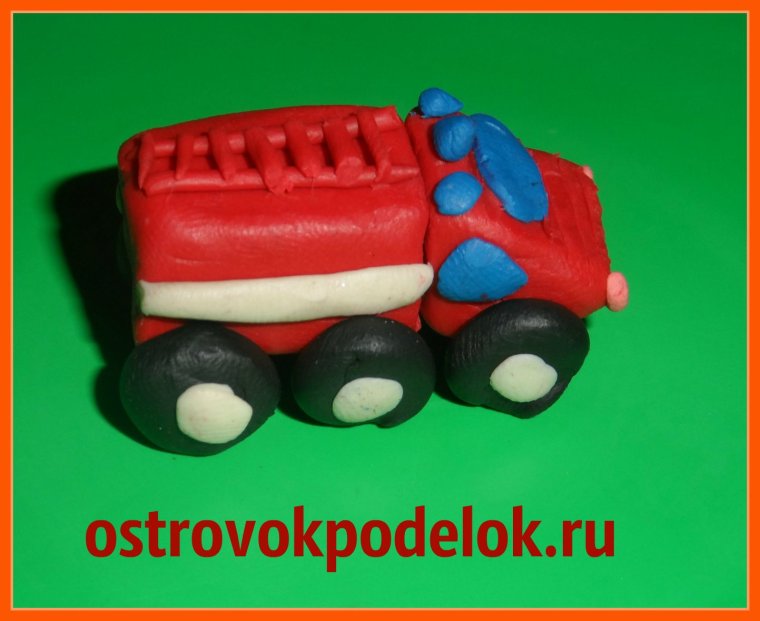Лепка пожарная машина