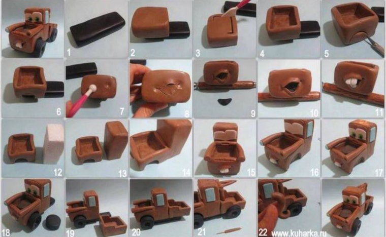 Молния Маквин из мастики пошагово