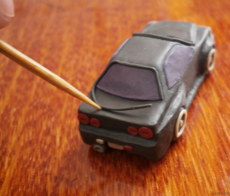 Поделка из пластилина полицейские машины