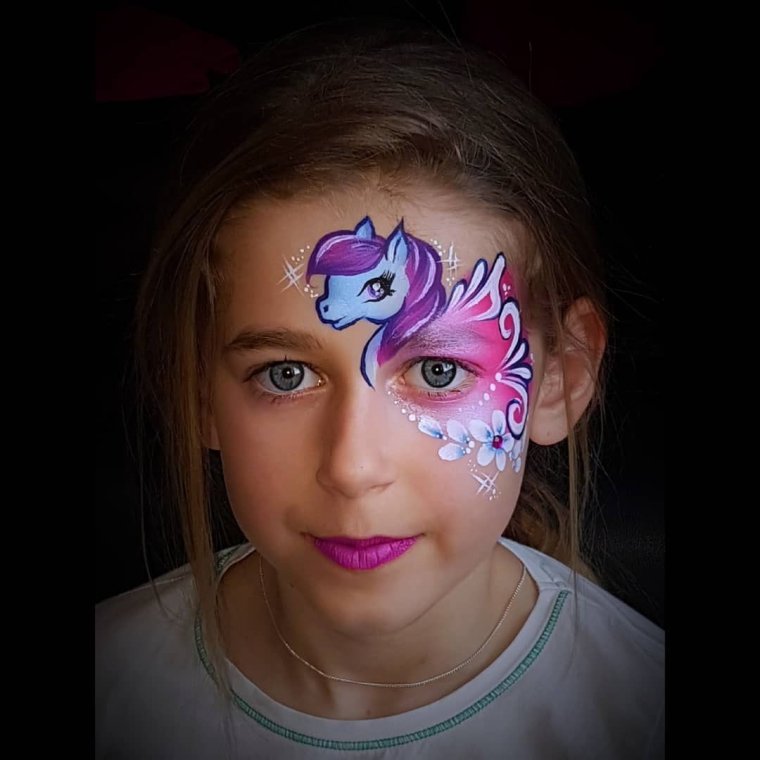 Грим для детей девочек на лице