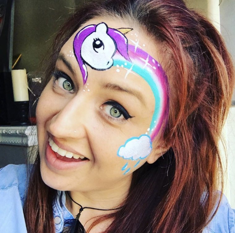 Аквагрим Единорог легкий