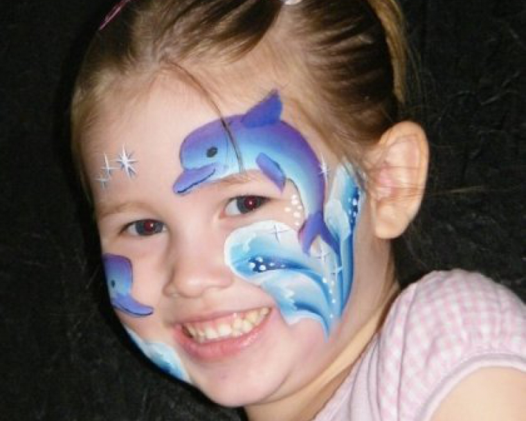 Аквагрим Единорожка на лице