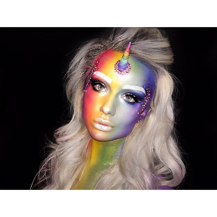 Макияж единорога на Хэллоуин