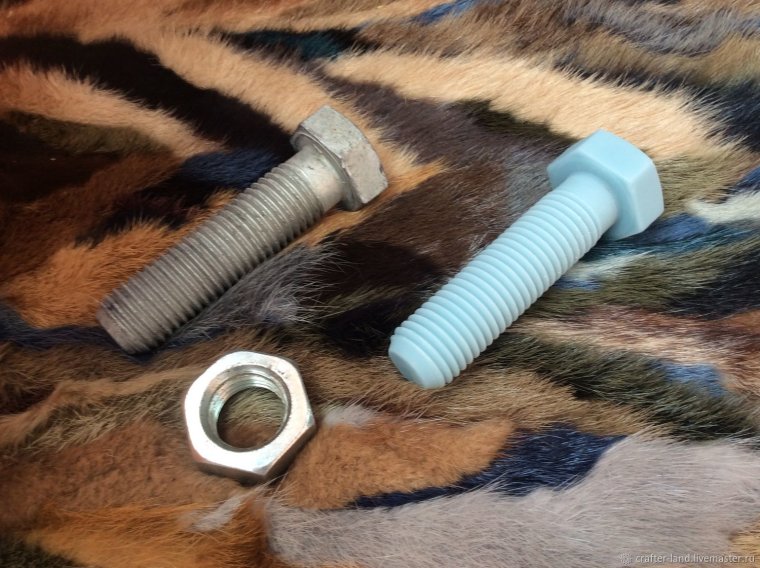 Силиконовая форма болт и гайка