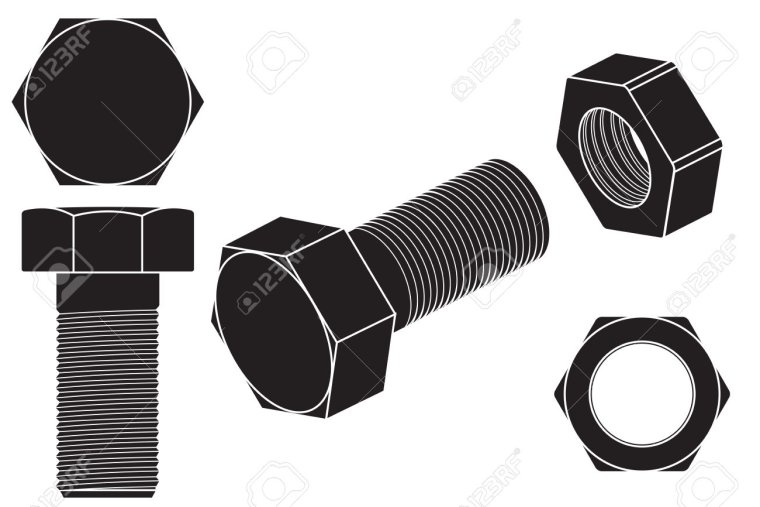 Болт гайка векторное