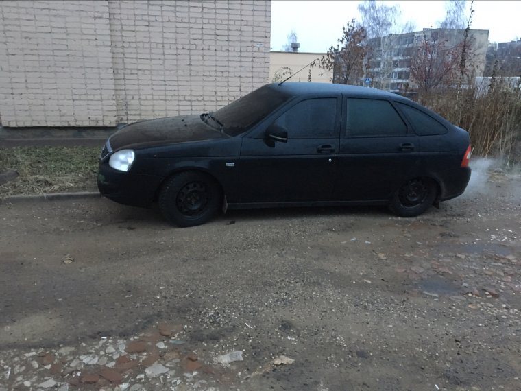 Чёрные штампы r14 белая Приора