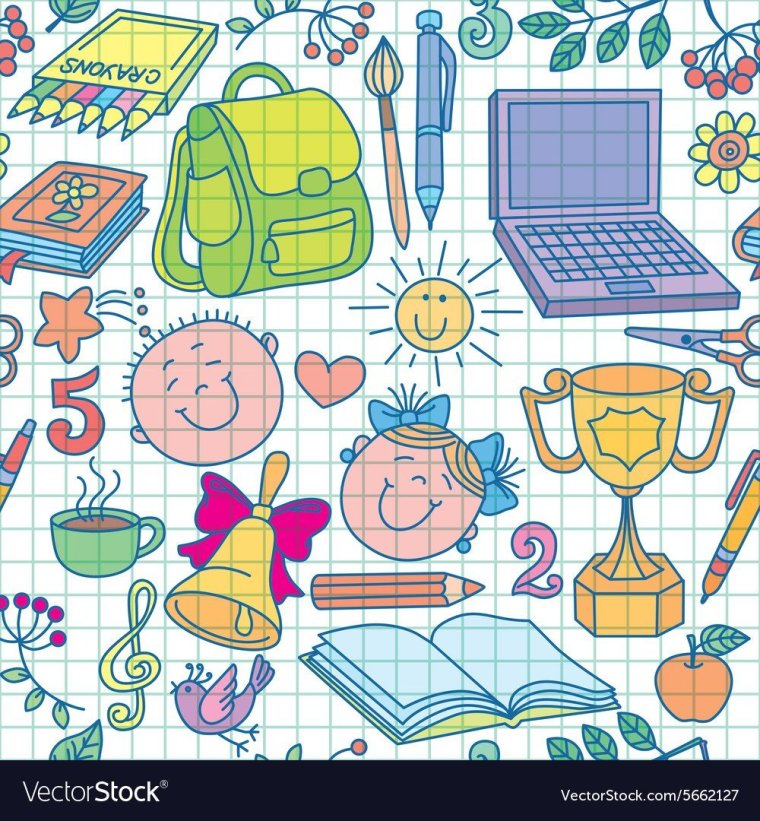 Школьный фон в клеточку