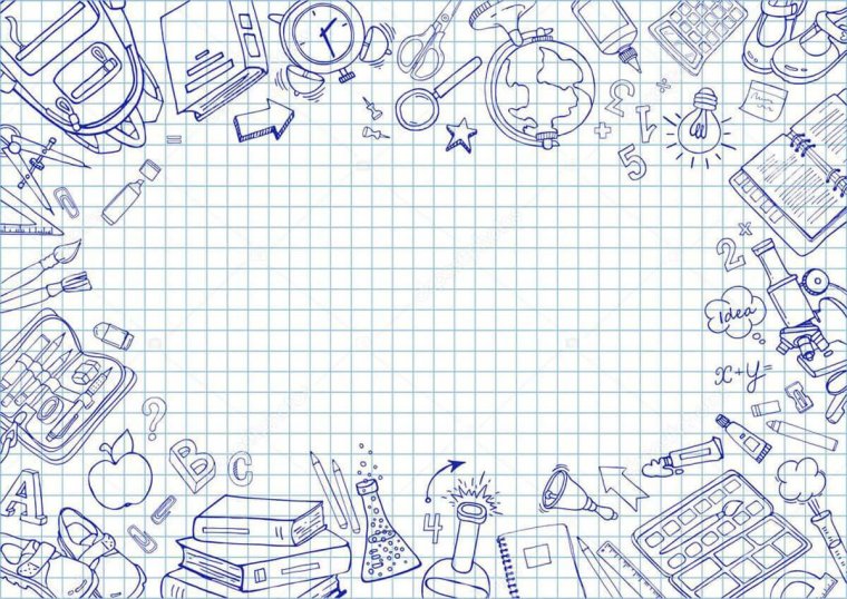 Школьная тетрадь в клетку фон