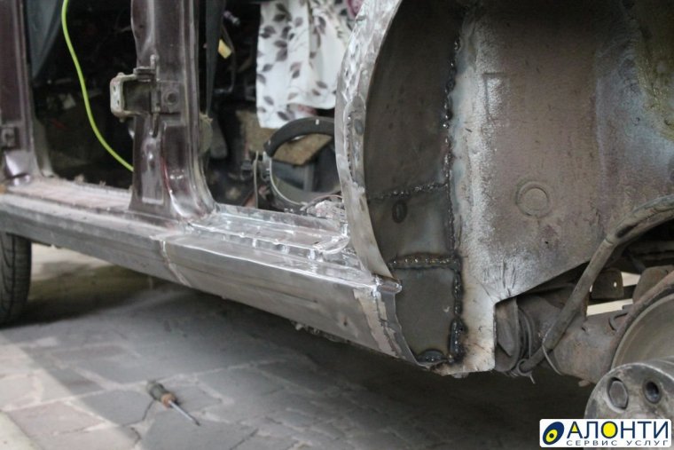 Сварка порогов автомобиля