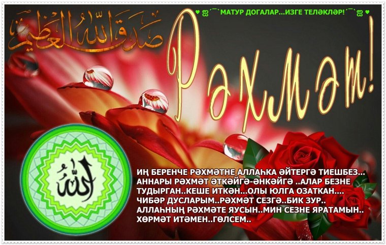 Благодарность на татарском языке