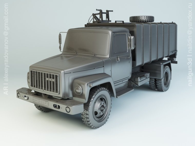 ГАЗ 3307 мусоровоз модель Автолегенды