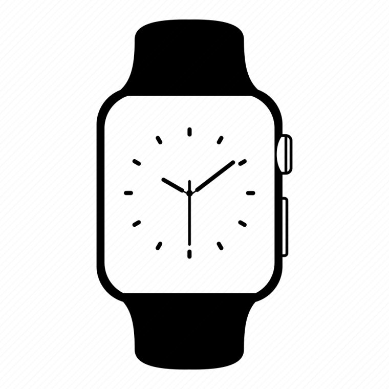 Часы наручные силуэт