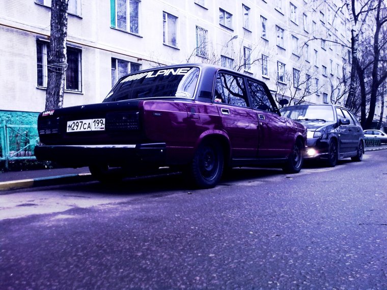 Лада Приора черная 4к