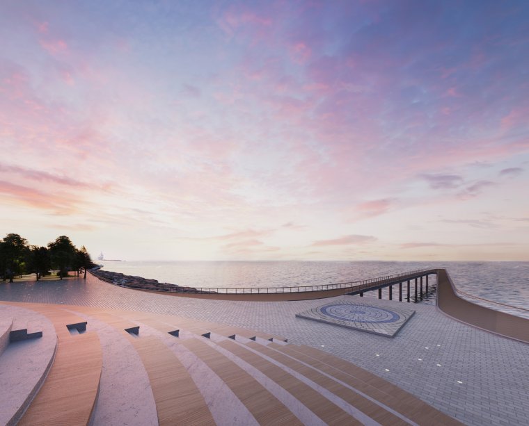 Набережная лунный берег в Махачкале