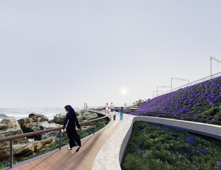 Набережная лунный берег в Махачкале