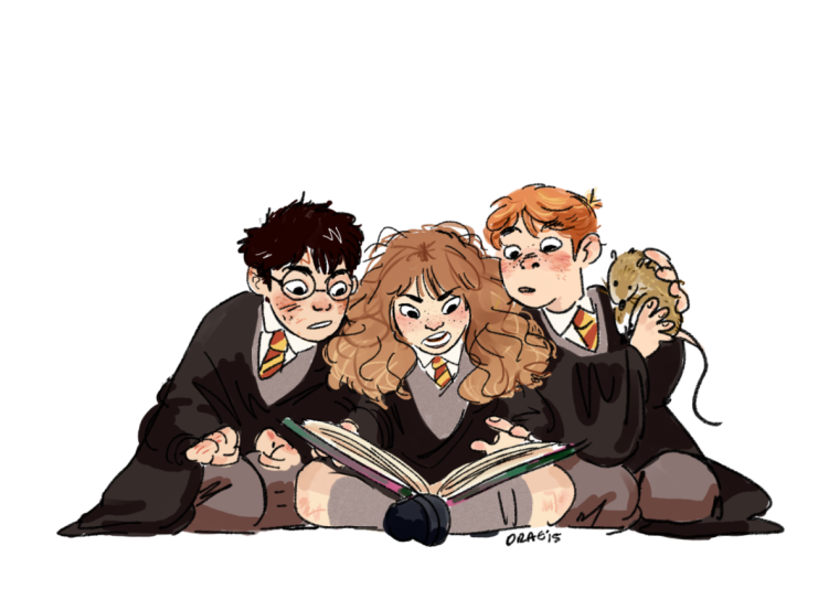 Гарри Рон Гермиона Хогвартс
