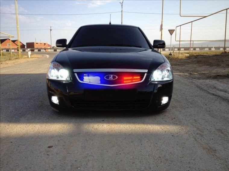 Приора бункер стробоскопы красно синие