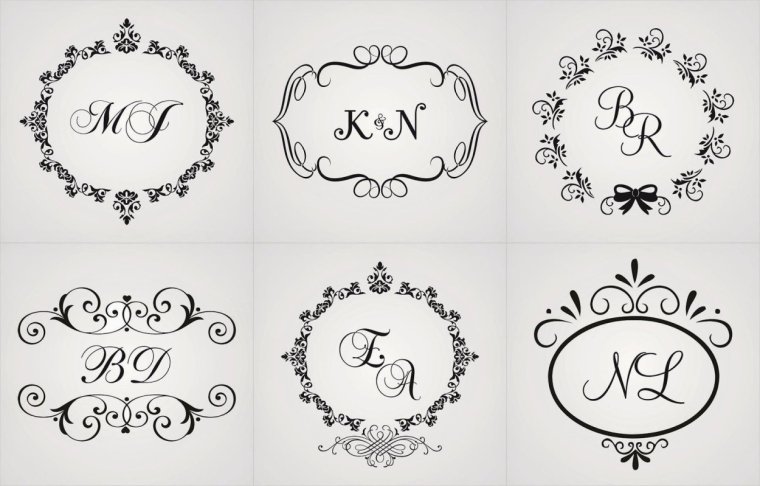 Инициалы на пригласительных