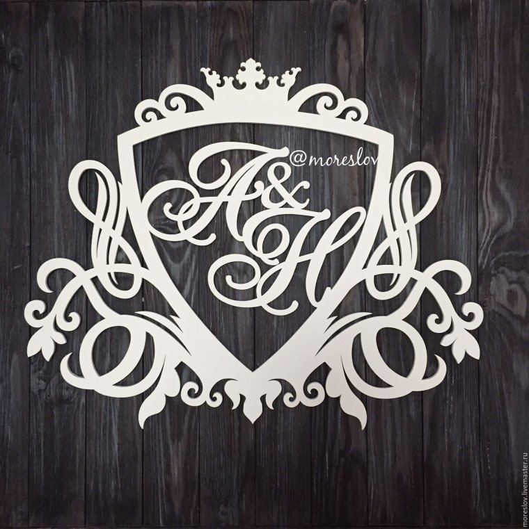 Свадебные Монограммы из фанеры