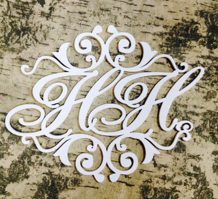 Буквы инициалы на свадьбу