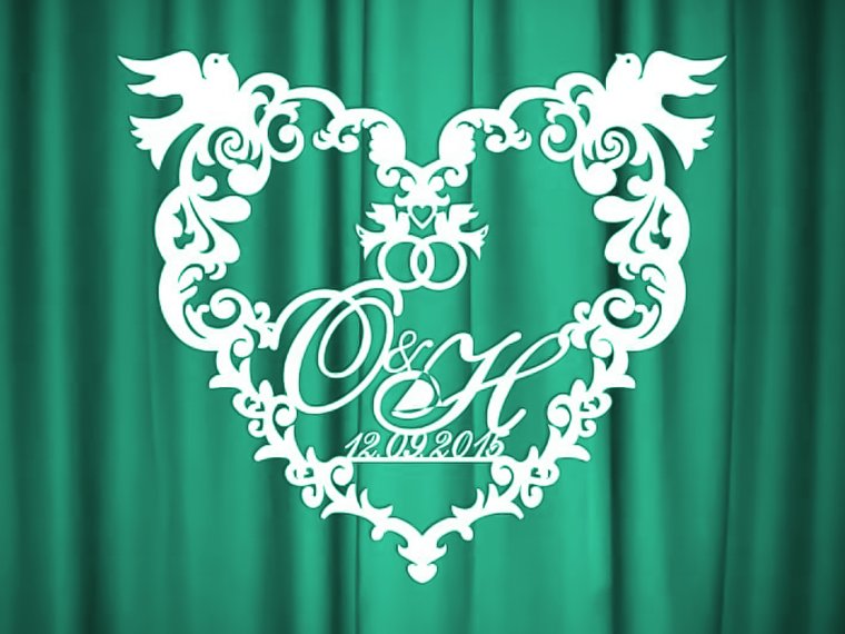 Инициалы на свадьбу