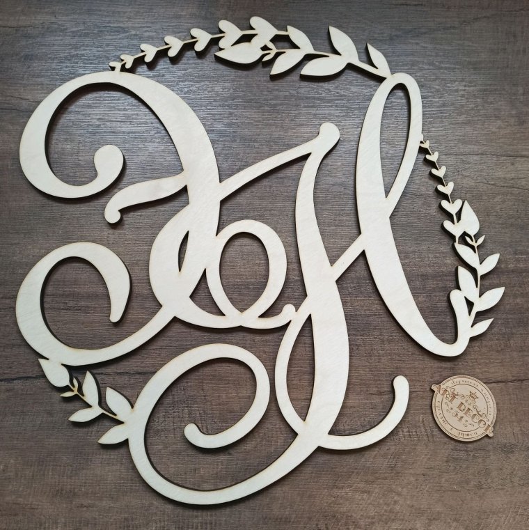 Буквы инициалы на свадьбу