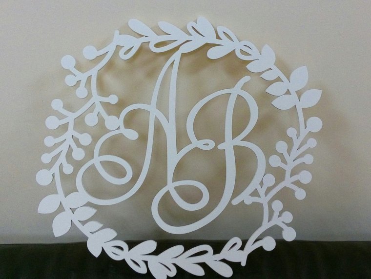 Буквы инициалы на свадьбу