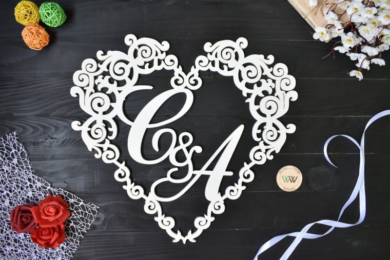 Инициалы на свадьбу