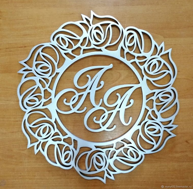 Инициалы АА на свадьбу