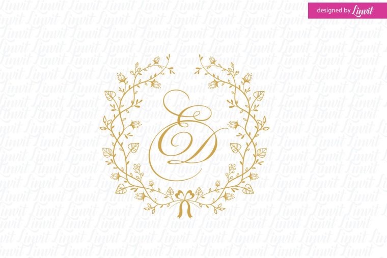 Монограммы на свадебных приглашениях