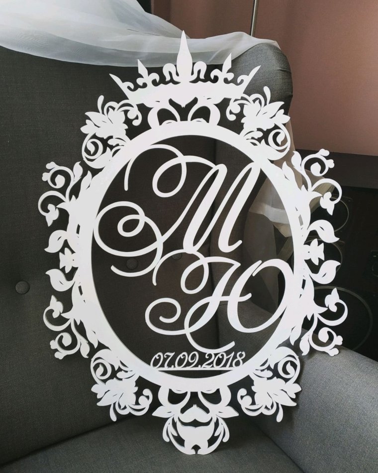 Инициалы на свадьбу