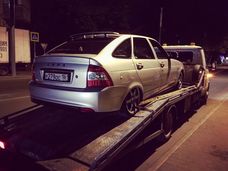 Белая Приора хэтчбек на 15 рельсах