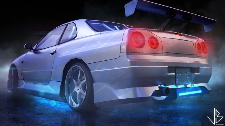 Nissan Skyline r34 неон