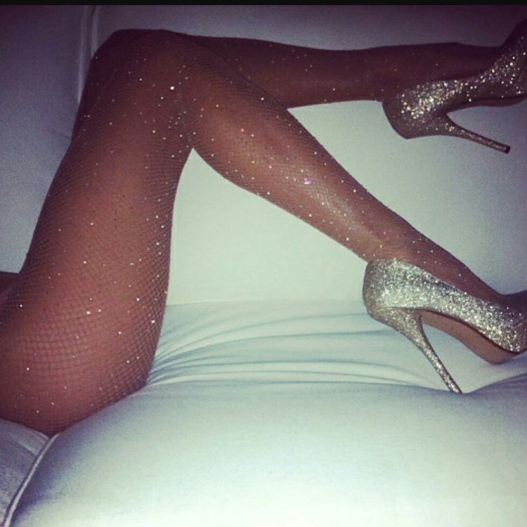 Чулки со стразами Сваровски