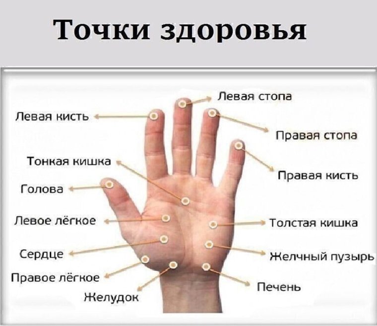 Массаж рук точки воздействия