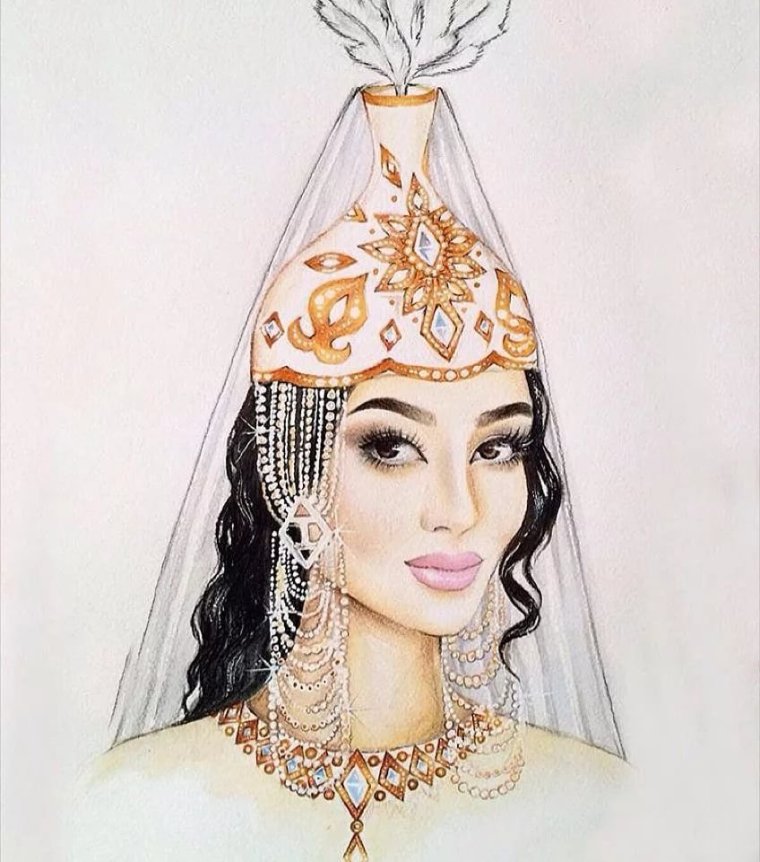 Казахская невеста в саукеле