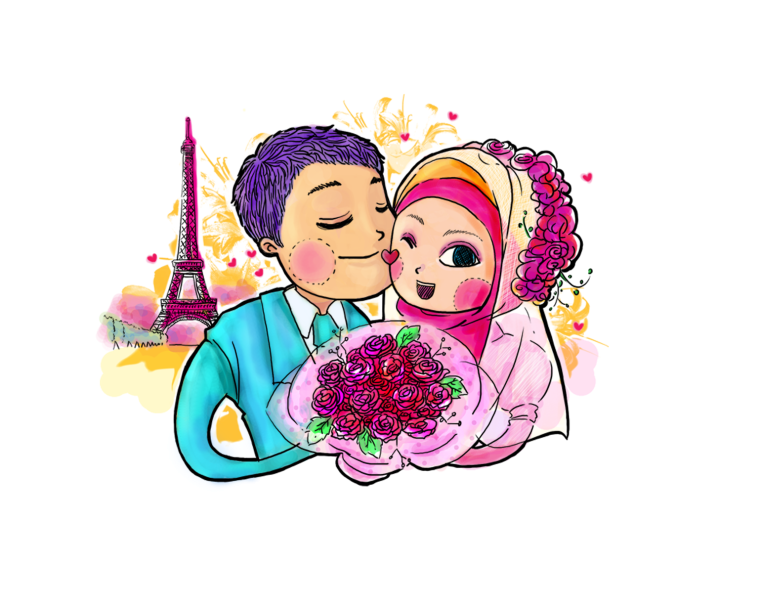 Мусульманская свадьба вектор