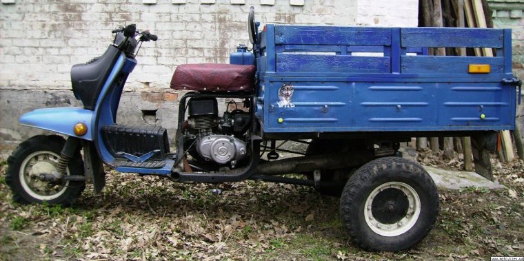 Грузовой мотороллер муравей 5 колес
