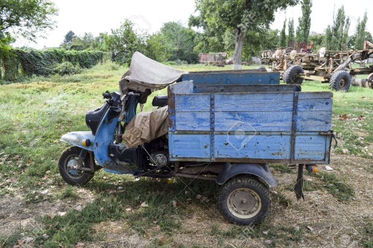 Мотороллер муравей с дровами