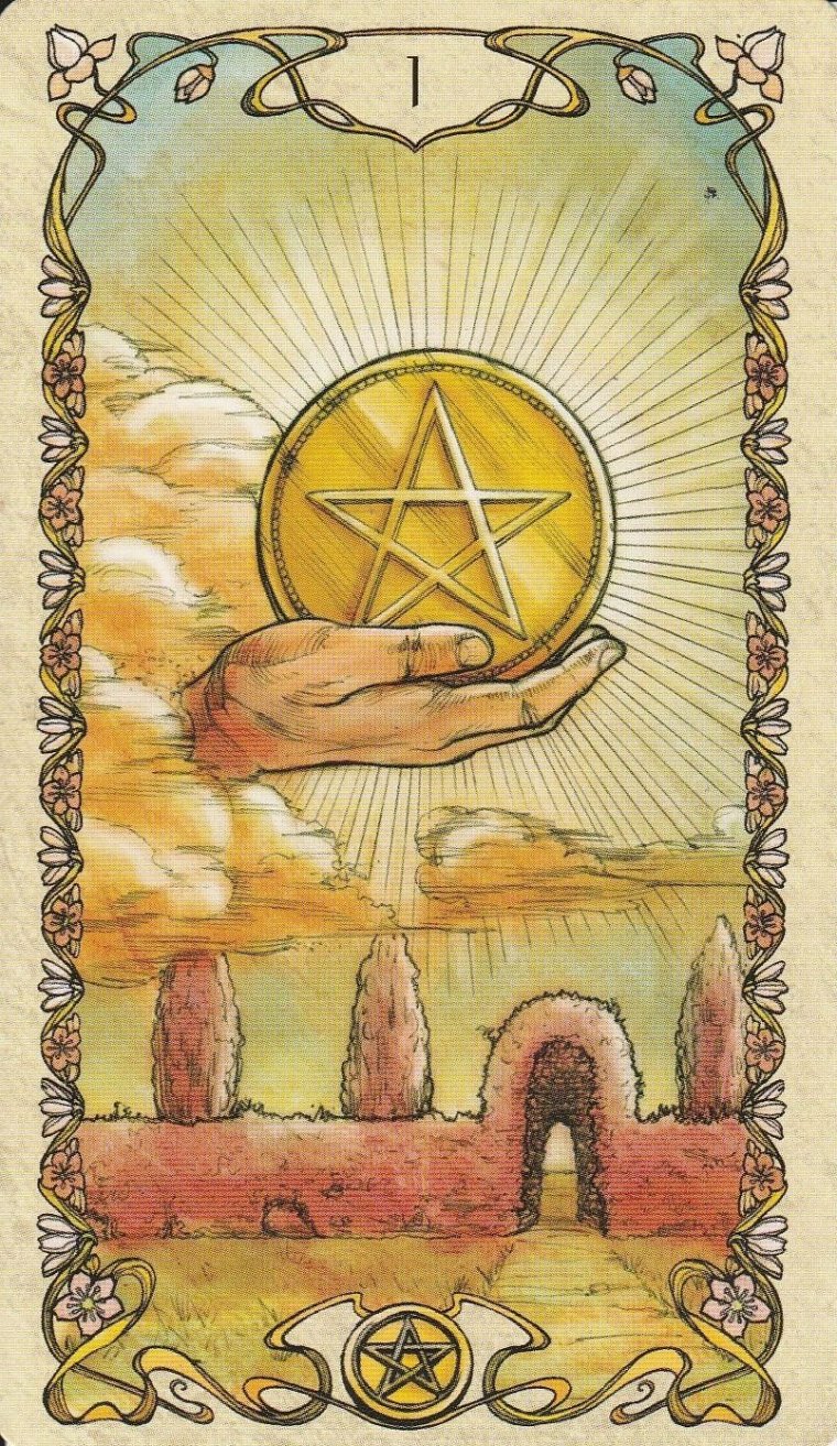 Альфонс Муха Таро туз пентаклей