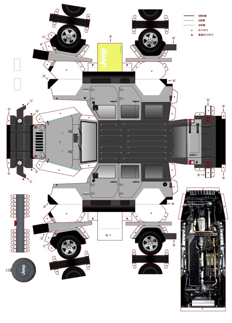 Бумажные машины Мерседес Гелендваген