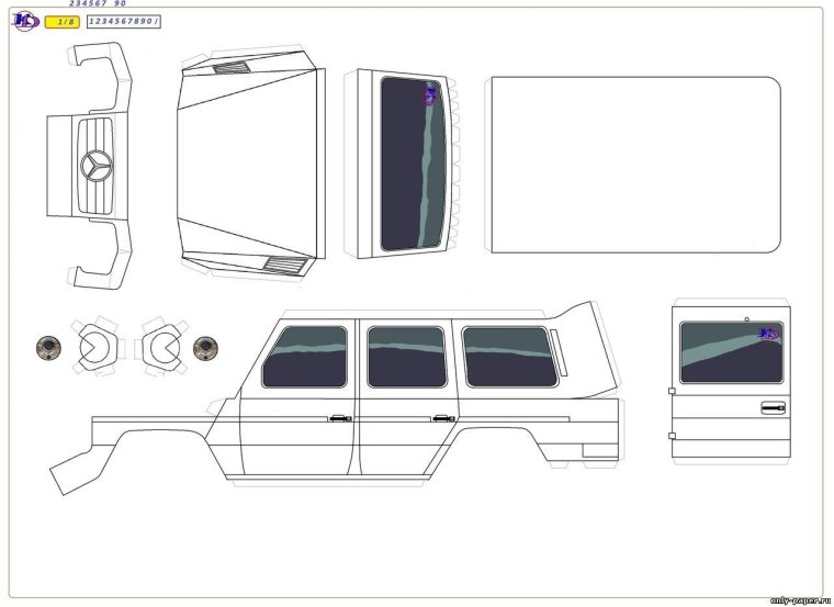 Мерседес 124 развертка