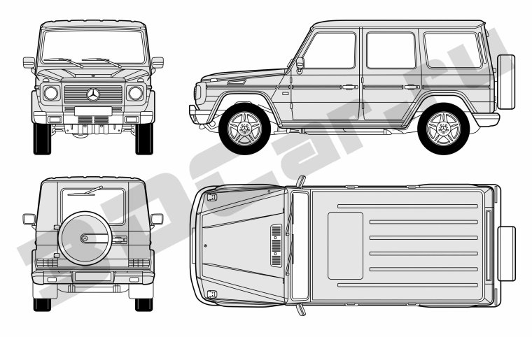 Мерседес Гелендваген g 63 чертежи