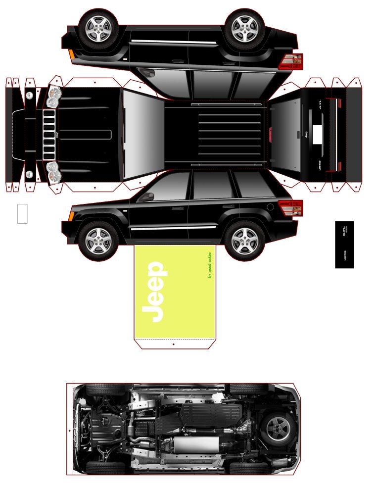 Развертка Гранд Чероки